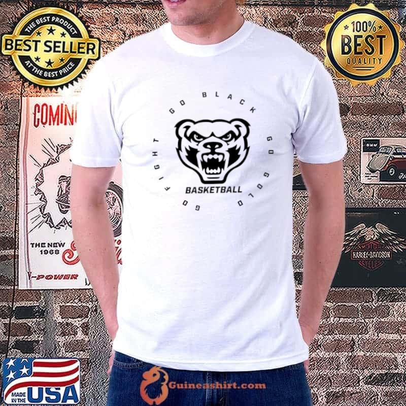 Oakland Golden Grizzlies basketball go fight go black go gold shirt