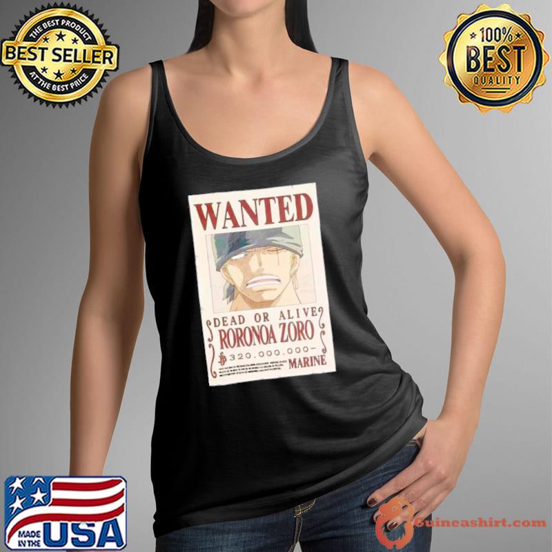 One Piece Zoro Wanted Poster shirt