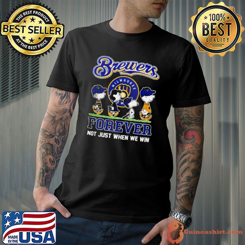 Peanuts Characters X Milwaukee Brewers Forever Not Just When We Win Logo s Unisex