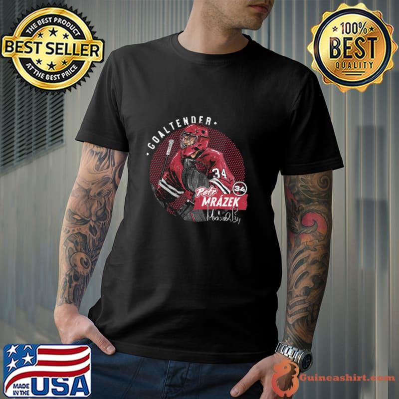Petr Mrazek Czech professional ice hockey goaltender Chicago Dots T-Shirt