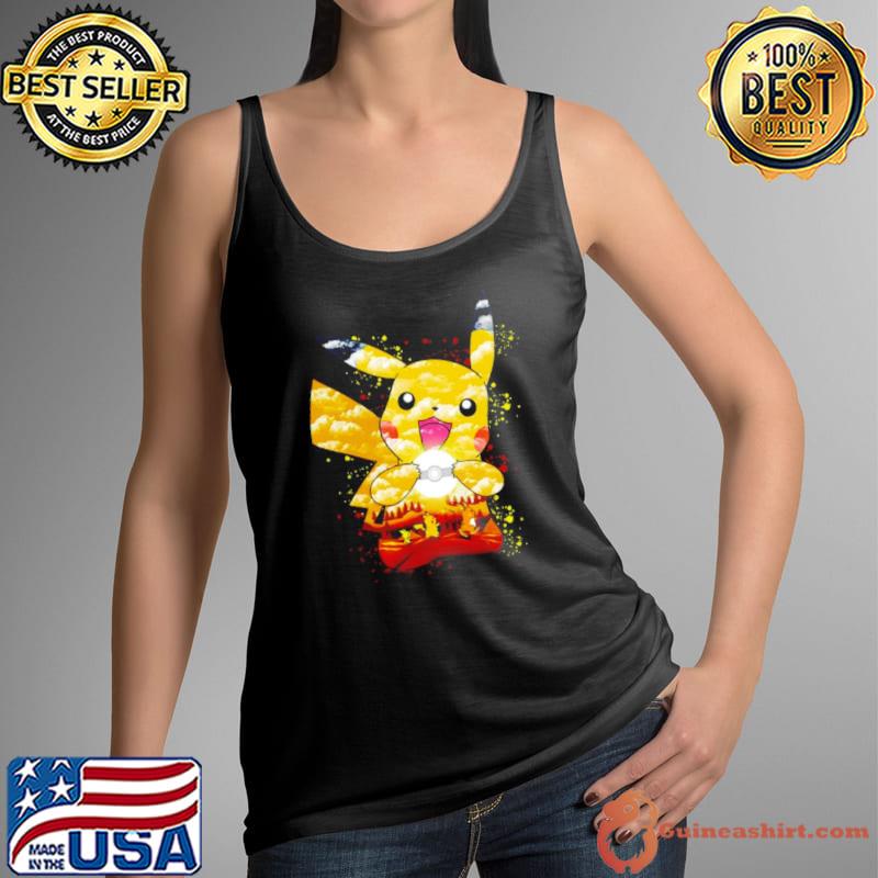 Pichu Pikachu and Raichu electric evolution painting shirt