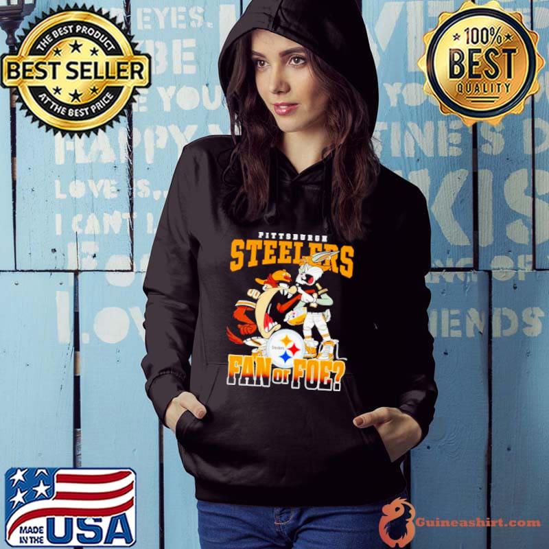 Pittsburgh Steelers Bugs Bunny and Taz Fan Or Foe s Hoodie