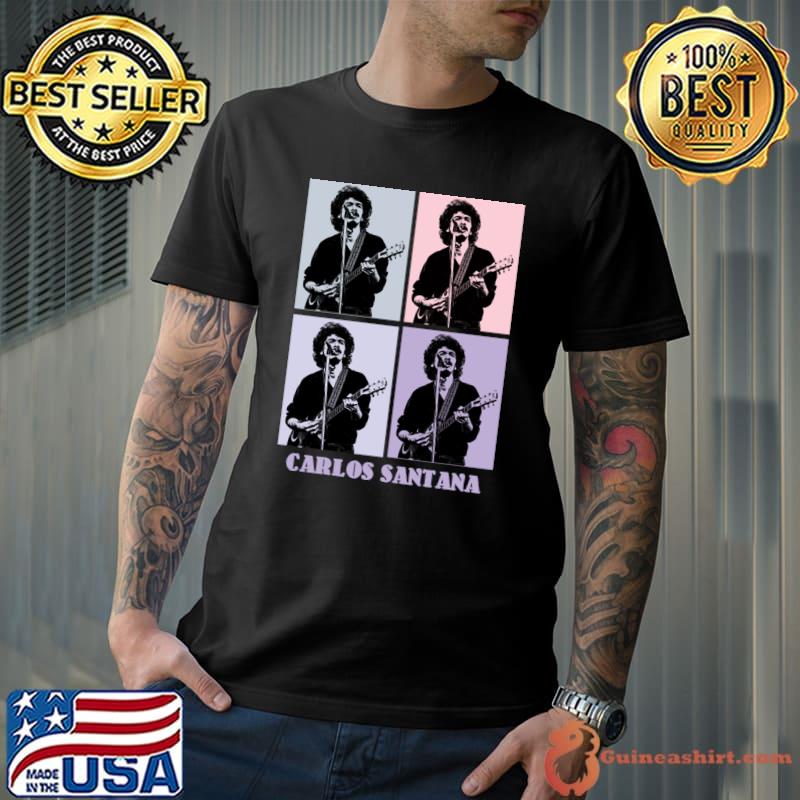 Santana 1977s Pop Art American rock band T-Shirt
