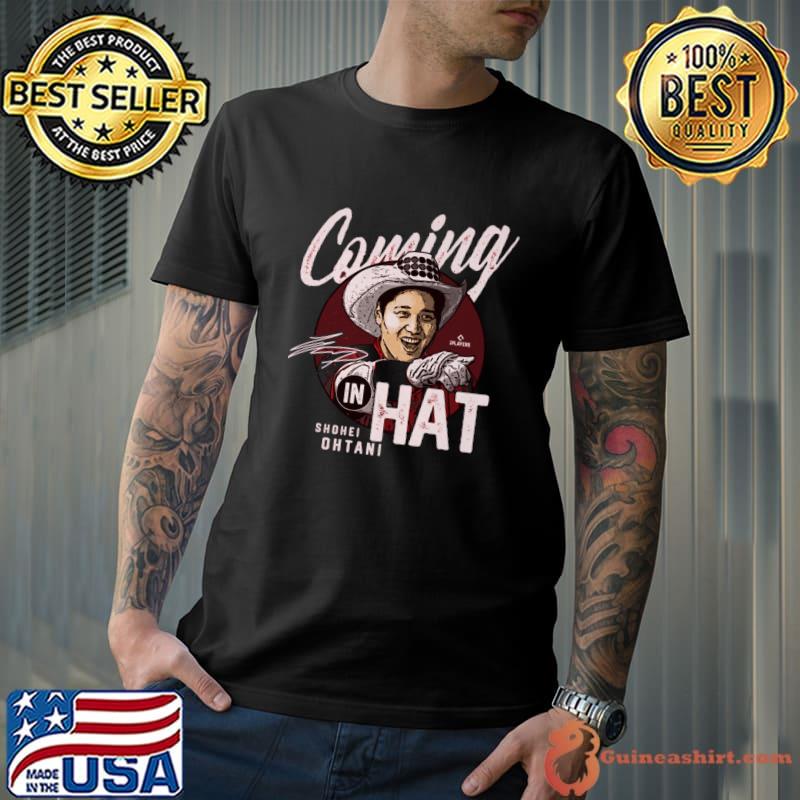 Shohei Ohtani Japanese professional baseball pitcher Los Angeles A Coming In Hat T-Shirt