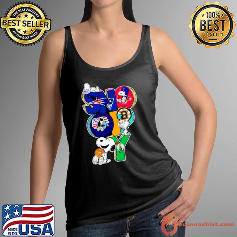 Snoopy Boston sports team logo shirt
