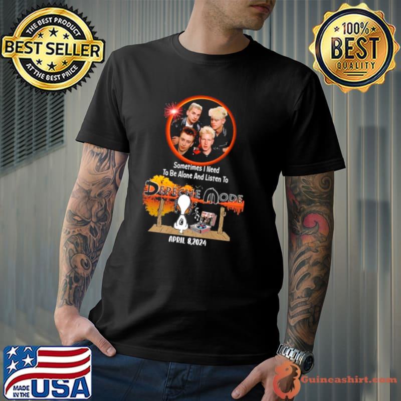 Snoopy Sometimes I Need To Be Alone And Listen To Depeche Mode 2024 Shirt