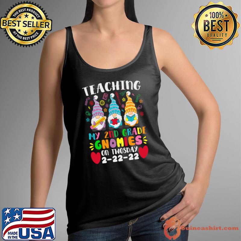 Teaching 2nd Grade On Twosday Illustration Gnomes T-Shirt