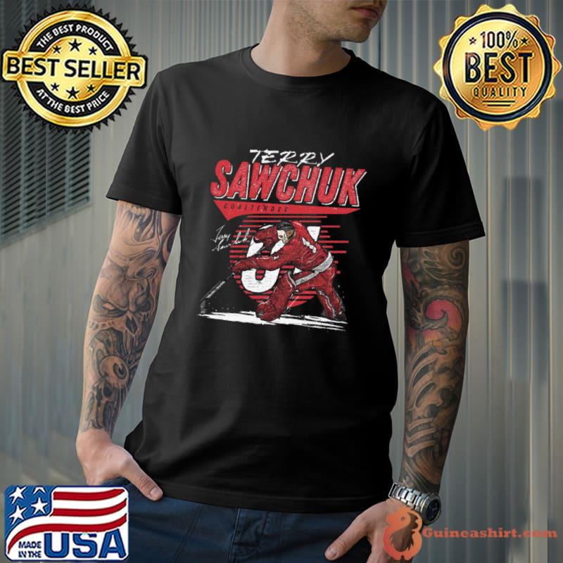 Terry Sawchuk professional ice hockey goaltender Detroit Comet T-Shirt