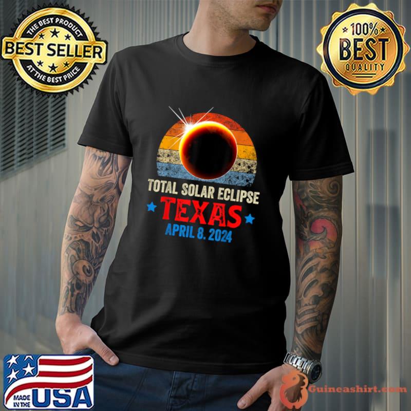Texas Total Solar Eclipse April 8 2024 Vintage T-Shirt