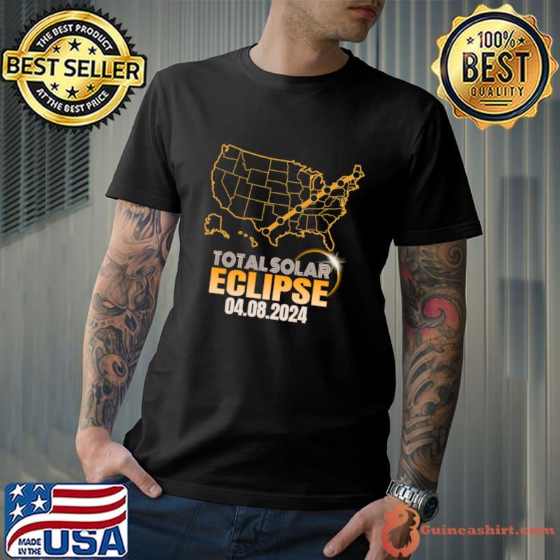 Total Solar Eclipse Maps April 2024 T-Shirt Unisex