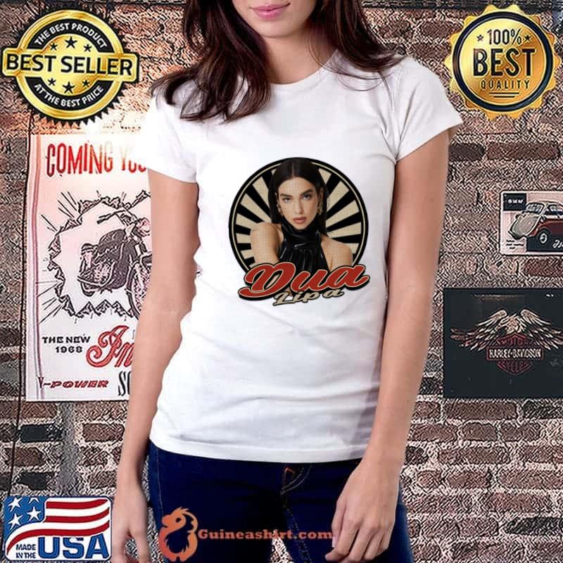 Vintage Circle Dua Lipa English and Albanian singer and songwriter T-Shirt Ladiestee