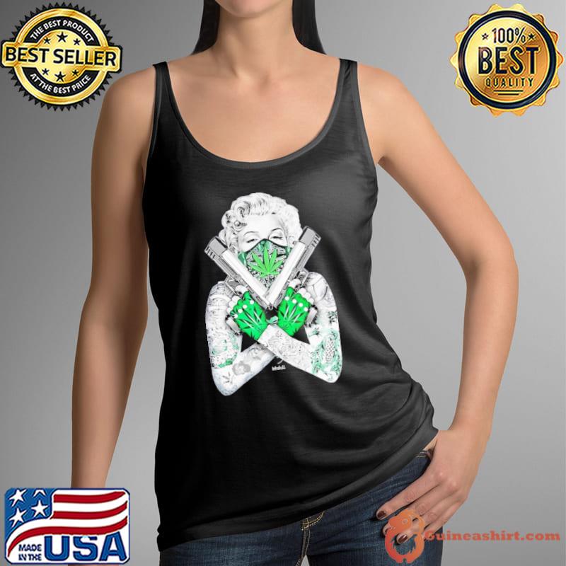 Women Tattoo And Weed Gun shirt