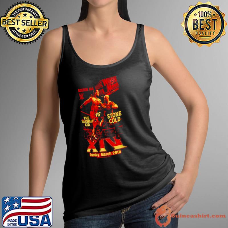 WrestleMania Ripple Junction WrestleMania XIV The Heartbreak Kid vs Stone Cold Graphic Shirt Tank Top