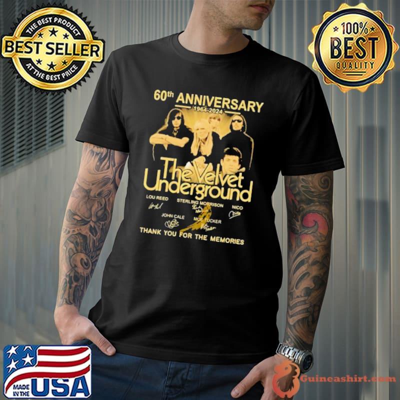 60th Anniversary 1964-2024 The Velvet Underground Thank You For The Memories Signatures shirt
