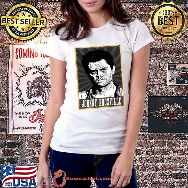 80s Style Johnny Knoxville American stunt performer actor producer and screenwriter T-Shirt Ladiestee