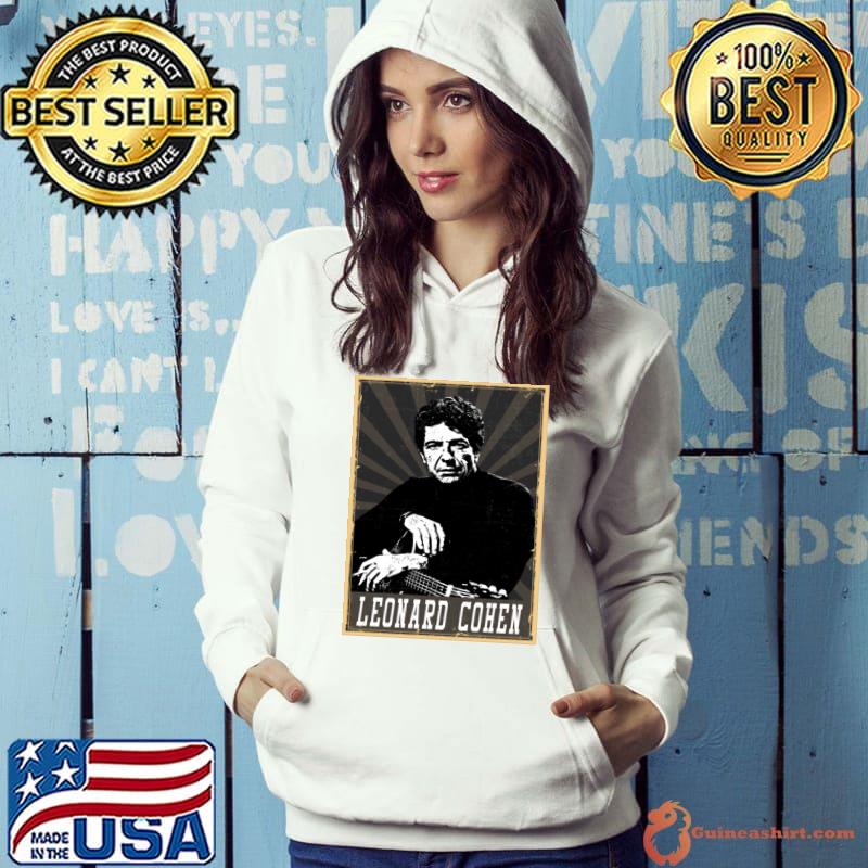 80s Style Leonard Cohen Canadian singer-songwriter, poet, and novelist T-Shirt Hoodie
