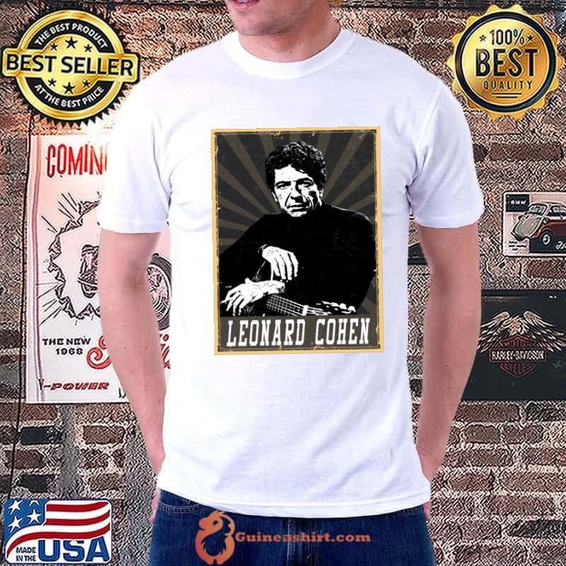 80s Style Leonard Cohen Canadian singer-songwriter, poet, and novelist T-Shirt