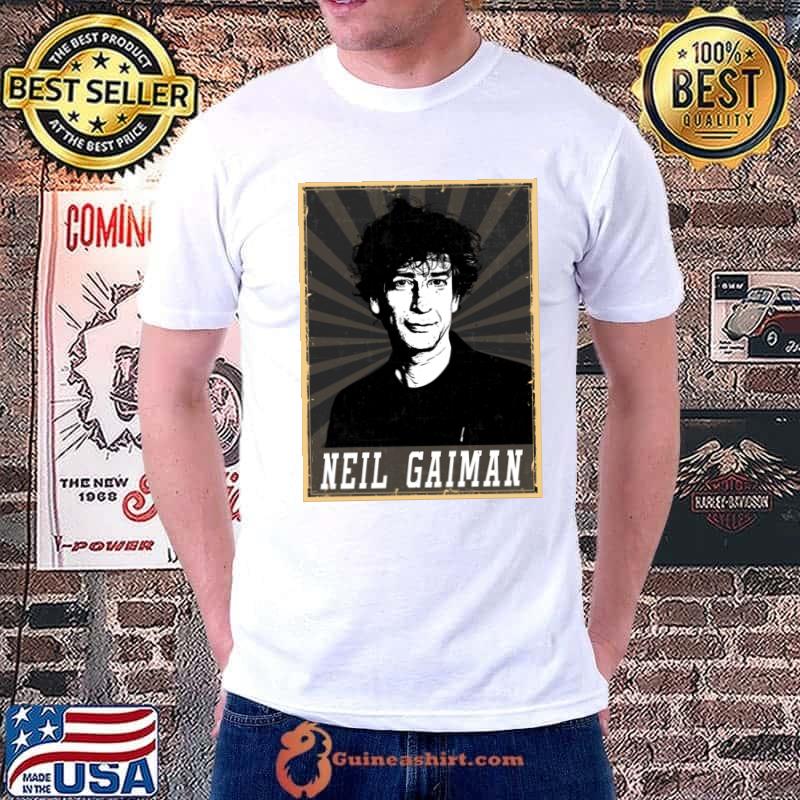 80s Style Neil Gaiman English author of short fiction novels, comic books T-Shirt