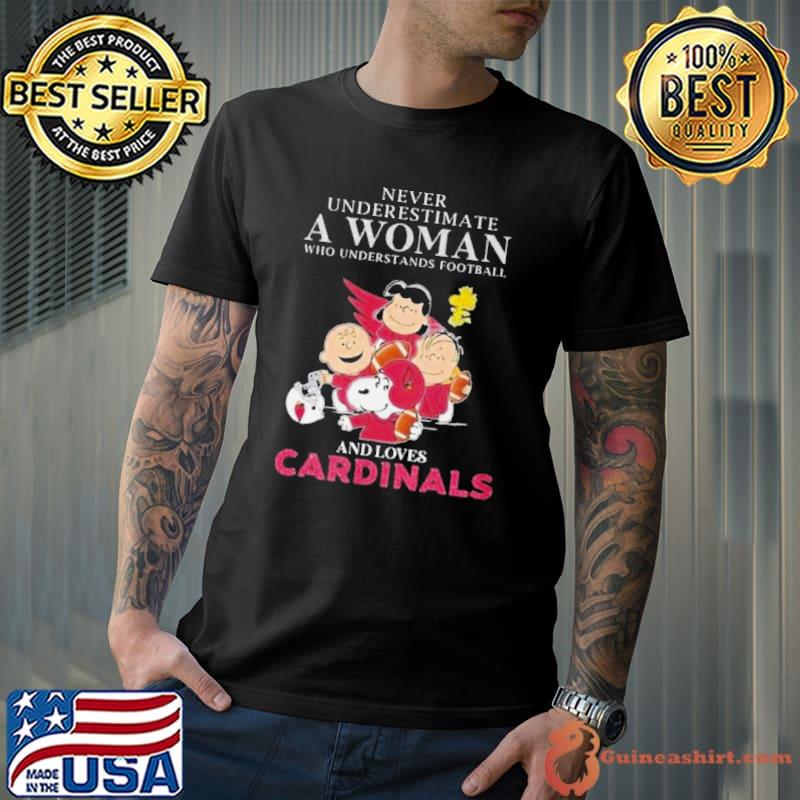 Arizona Cardinals Peanuts Snoopy Never Underestimate A Women Who Understands Football shirt