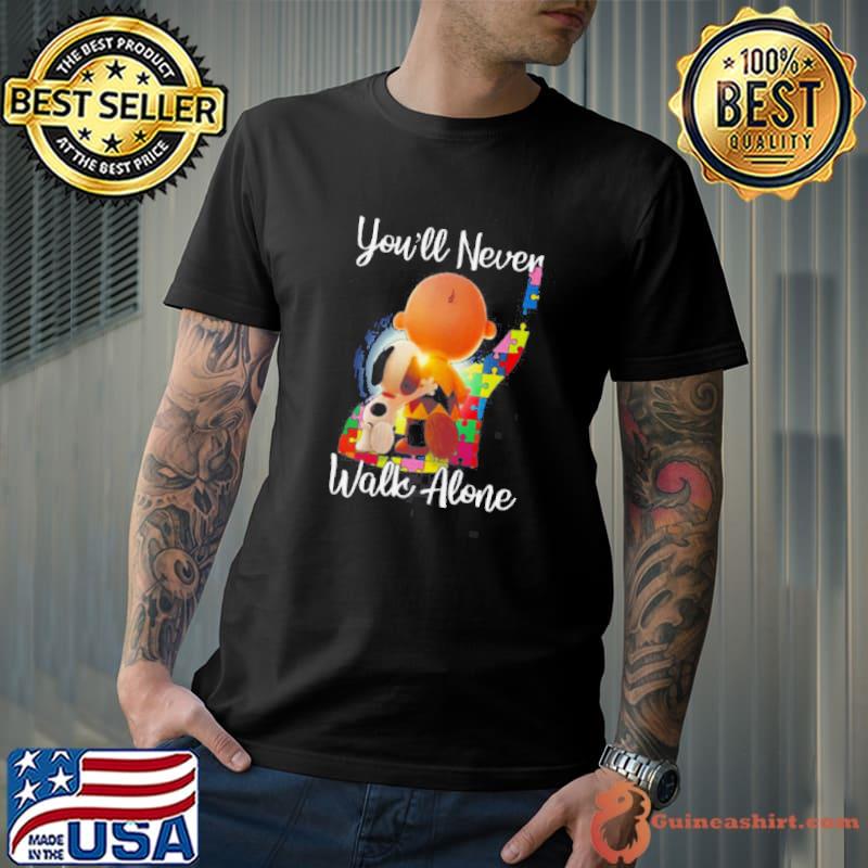 Autism Awareness Snoopy Peanuts You’ll Never Walk Alone 2024 shirt