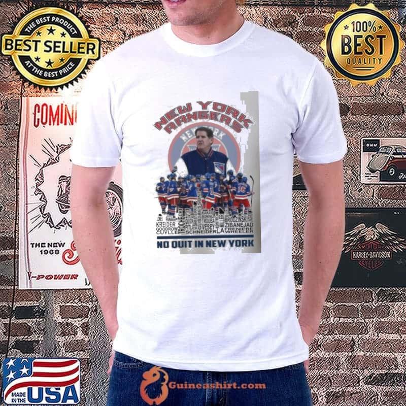 Awesome New York Rangers Hockey No Quit In New York Skyline Shirt
