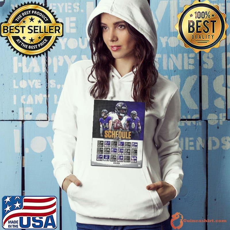 Baltimore Ravens Announced Their New Season NFL 2024 Schedule Shirt Hoodie