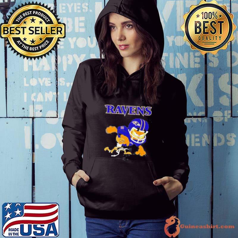 Baltimore Ravens Garfield Cat Grumpy Football Player s Hoodie