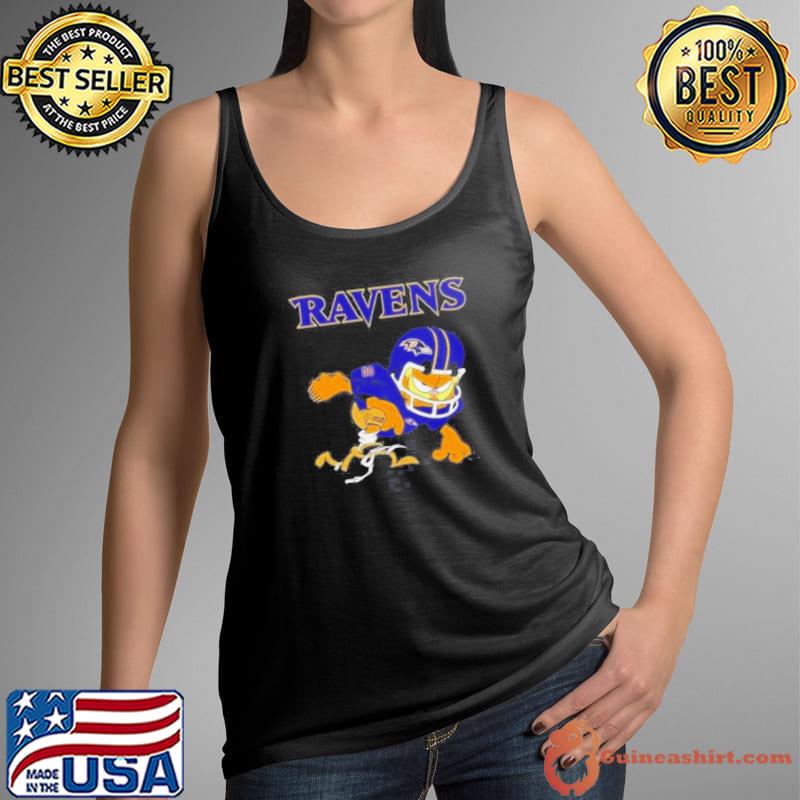 Baltimore Ravens Garfield Cat Grumpy Football Player shirt