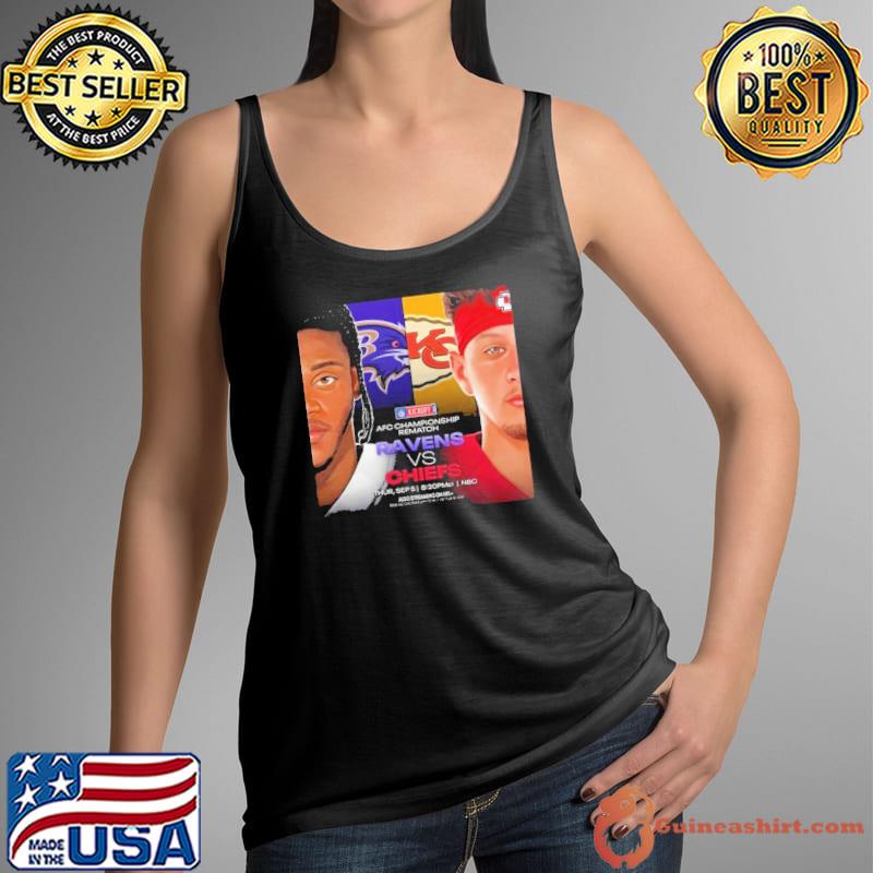 Baltimore ravens lamar jackson vs patrick mahomes Kansas city Chiefs nfl kick off the 2024 season shirt