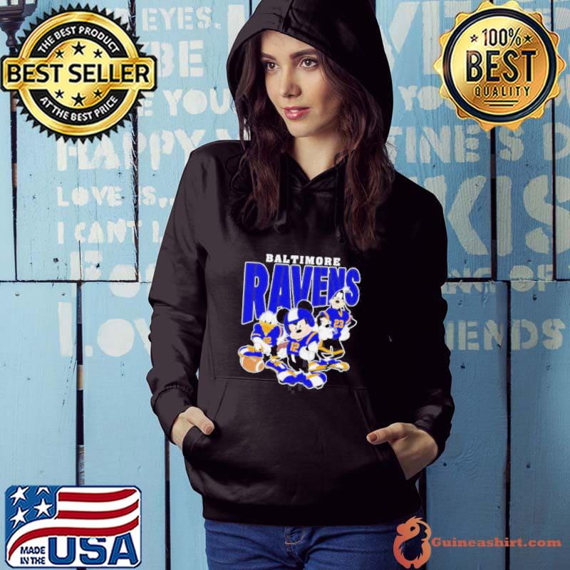 Baltimore Ravens Mickey Donald Duck And Goofy Football Team 2024 s Hoodie