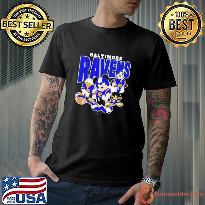 Baltimore Ravens Mickey Donald Duck And Goofy Football Team 2024 s Unisex