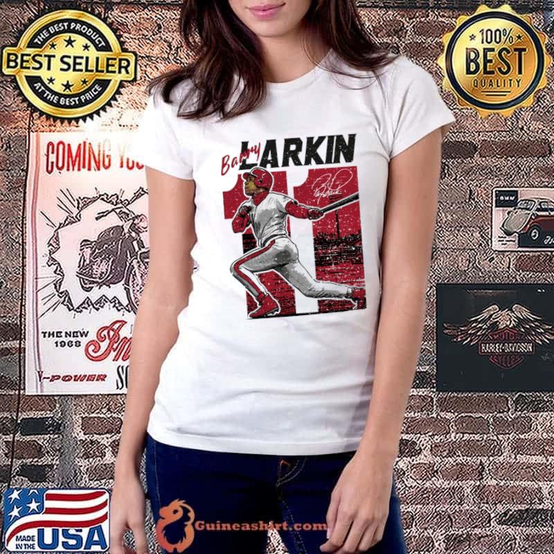 Barry Larkin Cincinnati Vintage American former professional baseball player T-Shirt Ladiestee