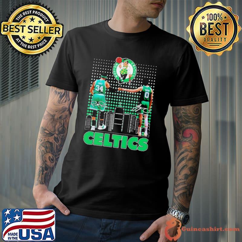 Boston Celtics Basketball Paul Pierce And Jayson Tatum Signatures Shirt Unisex