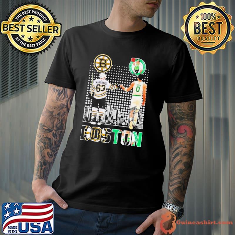Boston Sports Teams Brad Marchand And Jayson Tatum 2024 Signatures Shirt