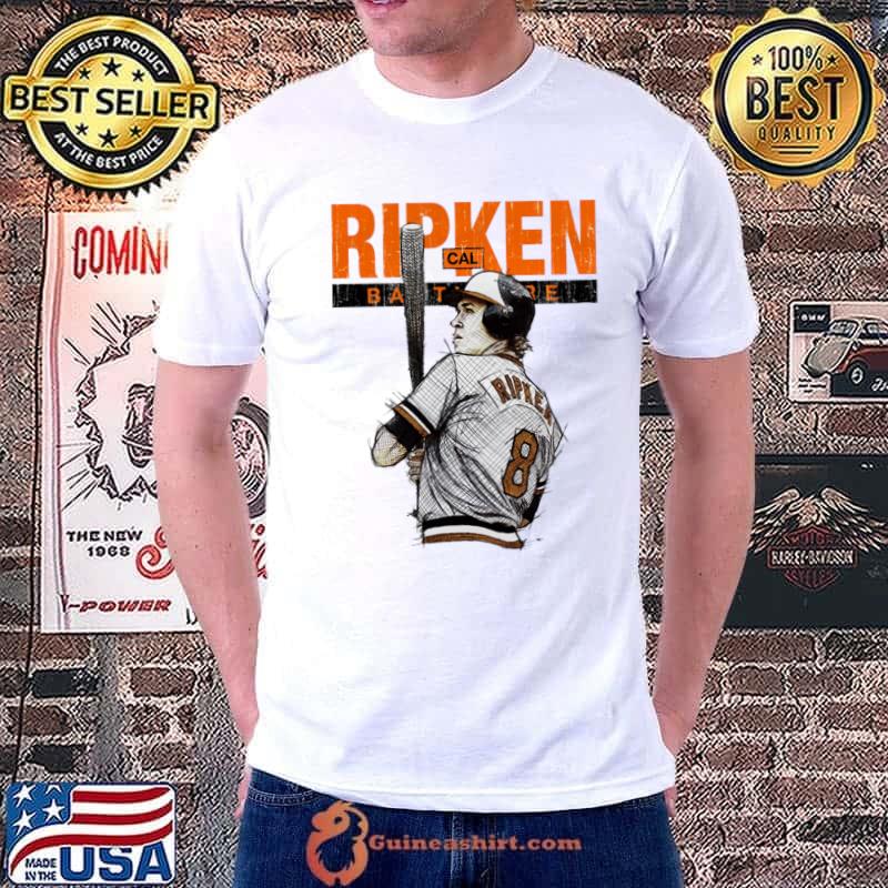 Cal Ripken Jr. Baltimore Batters Box Baltimore American former baseball shortstop T-Shirt