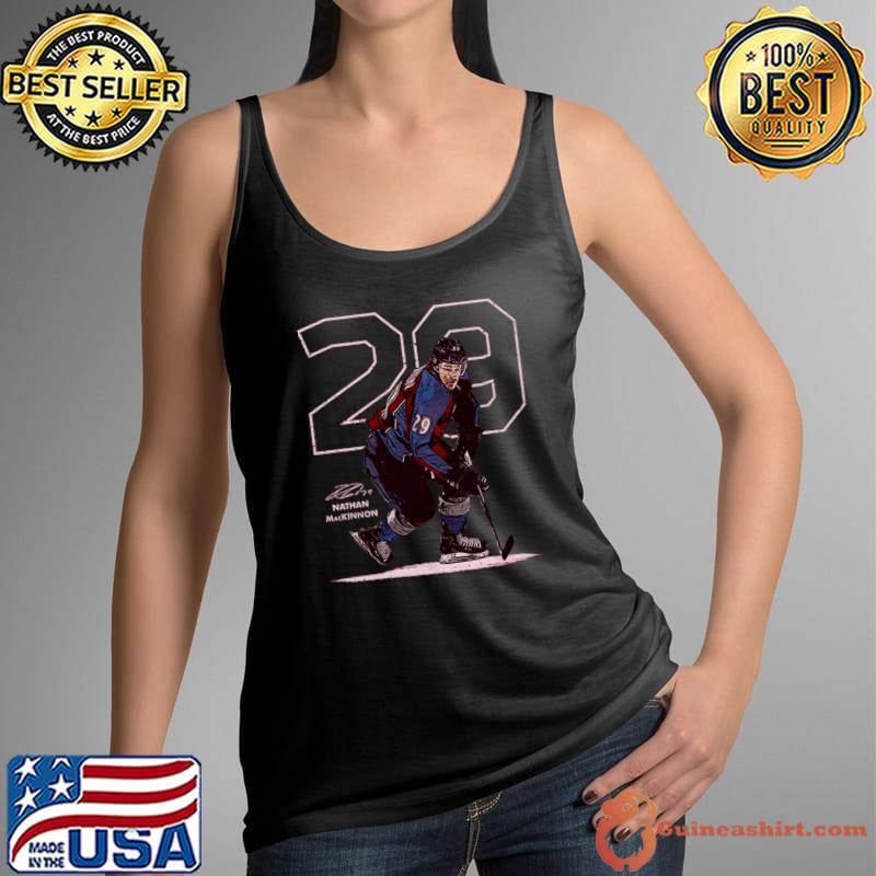 Canadian professional ice hockey centre nathan mackinnon number T-Shirt