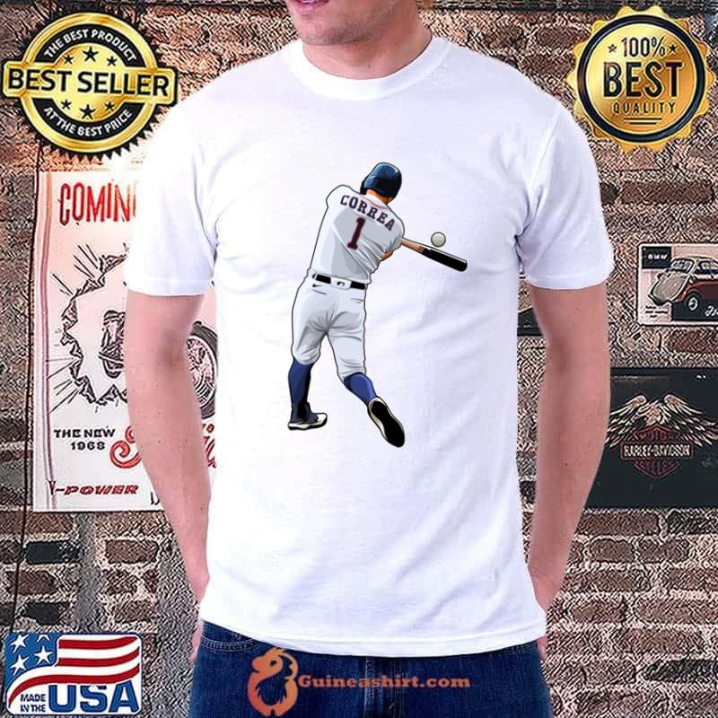 Carlos Correa #1 Hits Solo Homerun Puerto Rican professional baseball shortstop T-Shirt