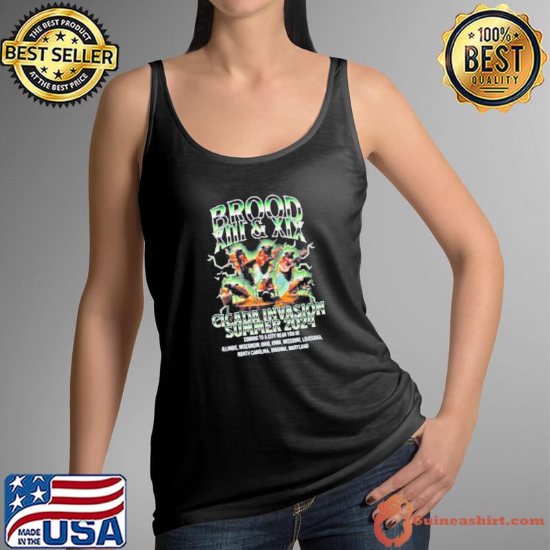 Cicada Summer 2024 Brood Xiii Brood Xix Vintage Bootleg 80s Band Style shirt