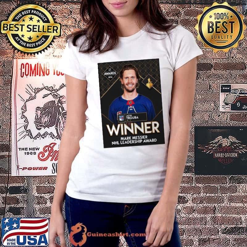 Congrats jacob trouba official achieve mark messier nhl leadership award 2024 poster shirt