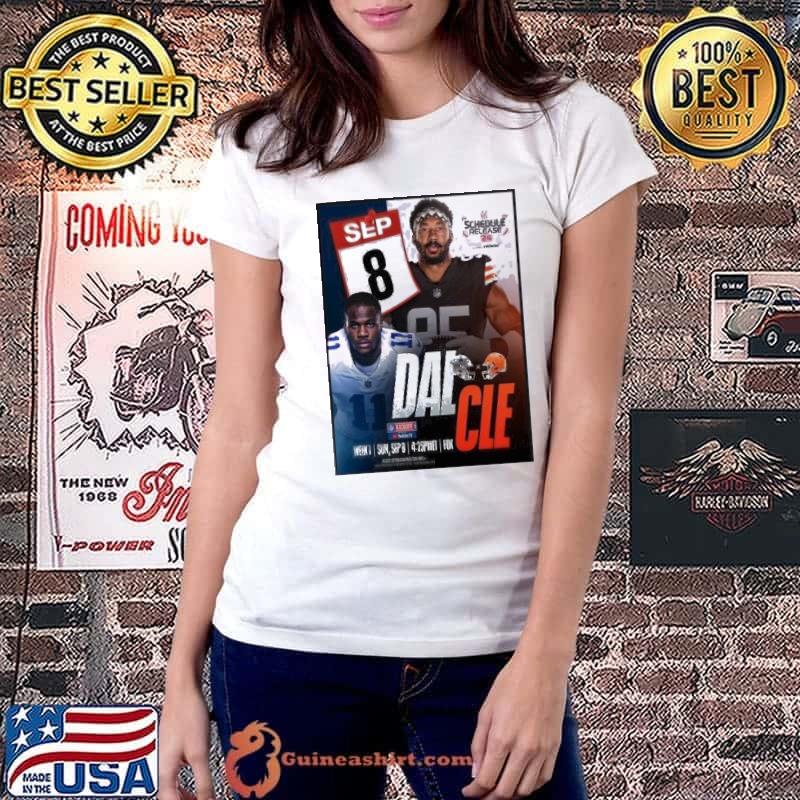 Cowboys vs browns in week 1 nfl schedule release wednesday 8pm et on nfl espn 2 poster shirt