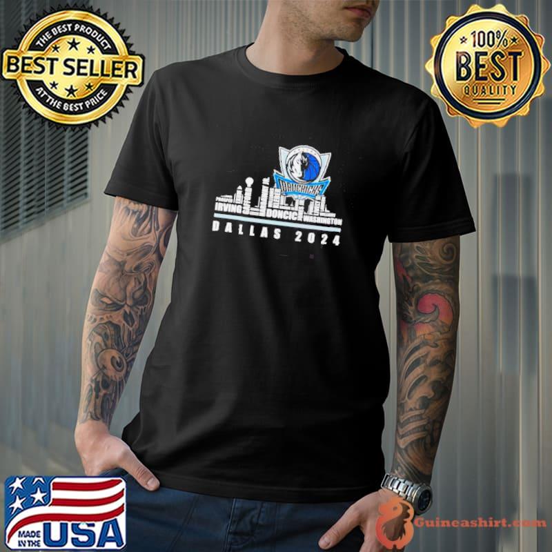 Dallas Mavericks basketball team 2024 player name skyline s Unisex