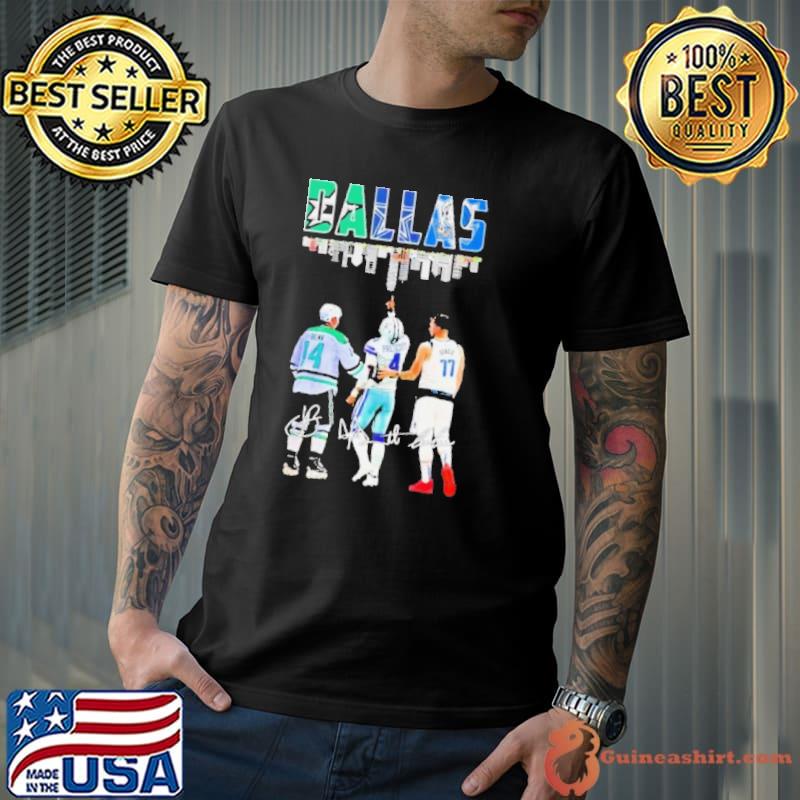 Dallas Sports Teams 2024 Jamie Benn Luka Doncic And Dak Prescott Signatures s Unisex