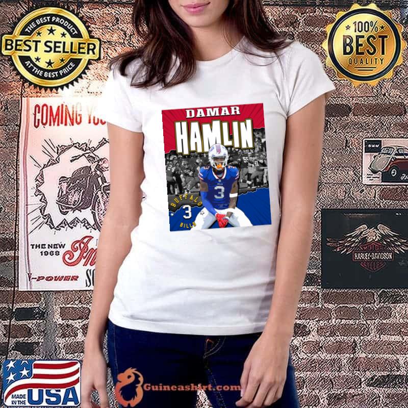 Damar Hamlin American football safety for the Buffalo Bills T-Shirt Ladiestee
