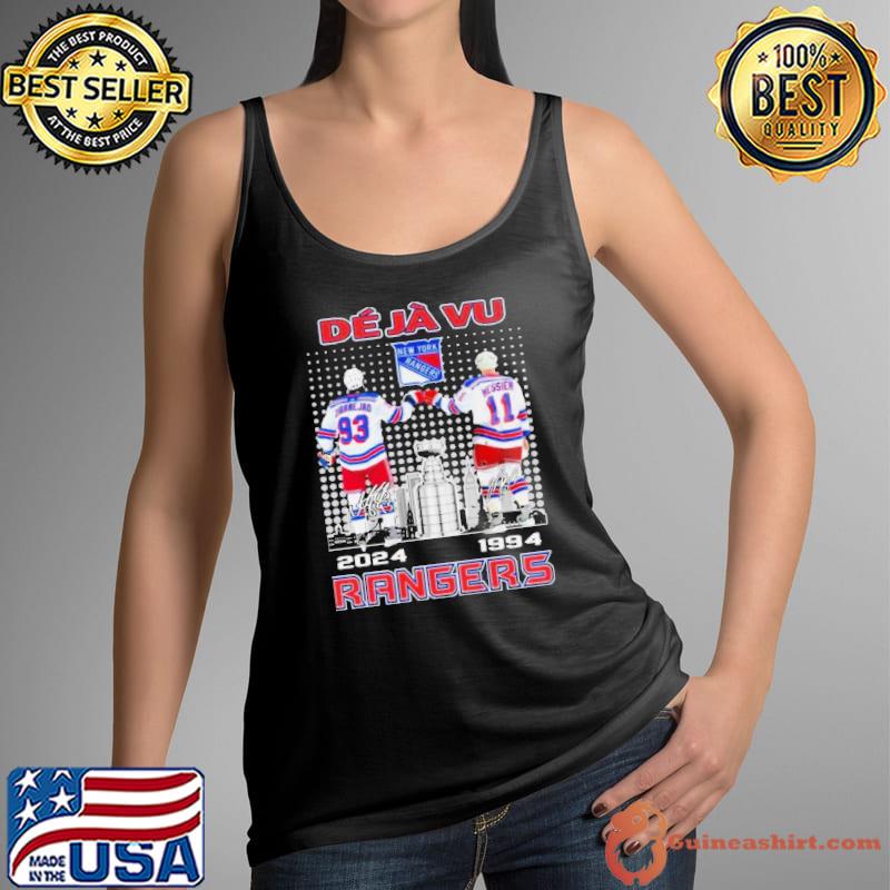 Deja Vu New York Rangers Messier 1994 And Zibanejad Signatures 2024 shirt