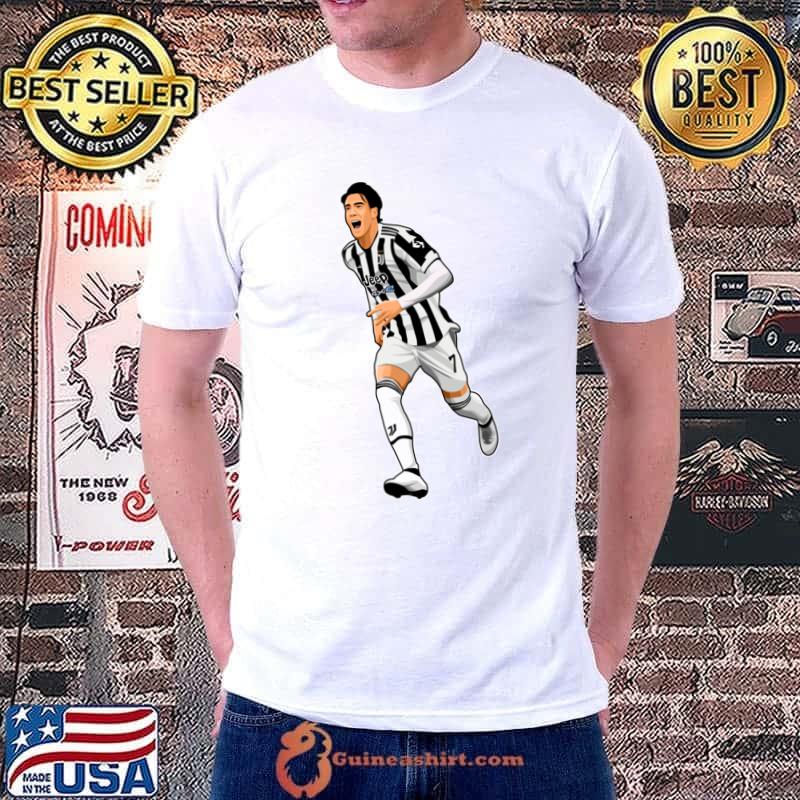 Dusan Vlahovic #7 Scoring Goals Serbian professional footballer T-Shirt