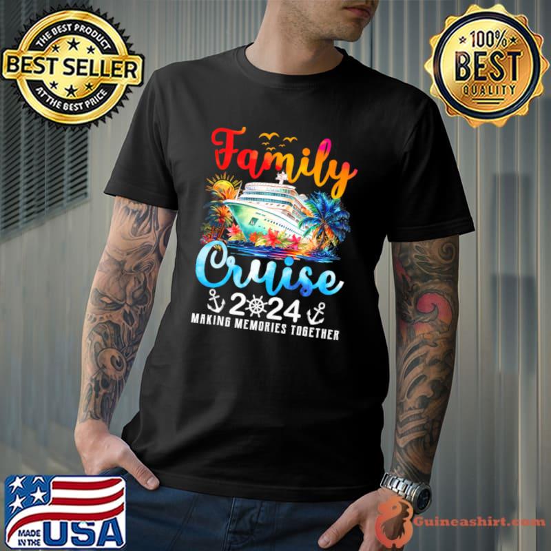 Family Vacation 2024 Making Memories Together Family Cruise Palms Tree T-Shirt