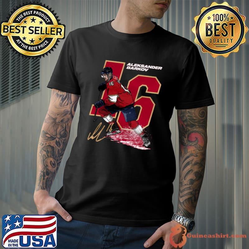 Finnish professional ice hockey centre signature aleksander barkov offset T-Shirt