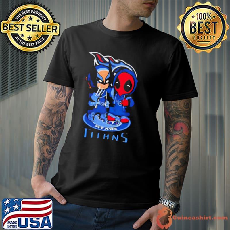 Friends Marvel Deadpool Wolverine Tennessee Titans Shirt
