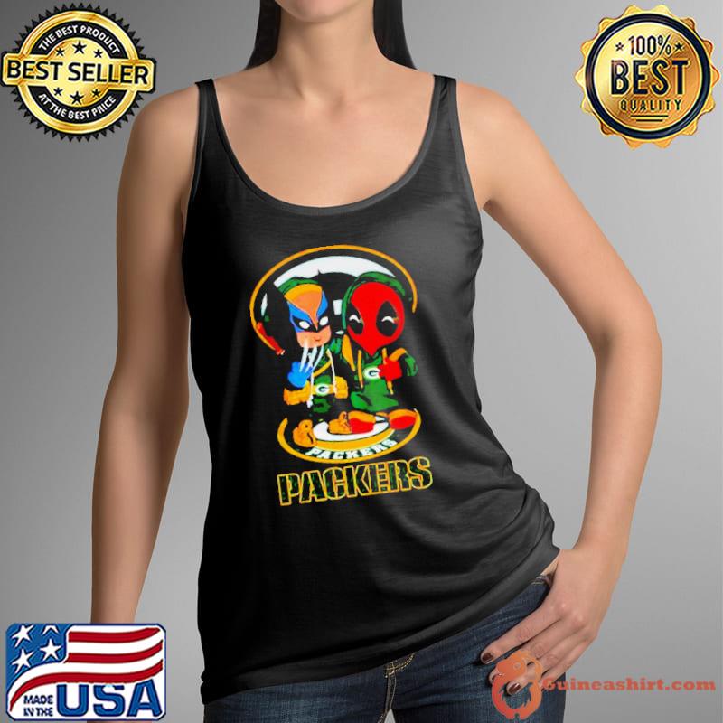 Green Bay Packers Marvel Wolverine and Deadpool True friends s Tank Top