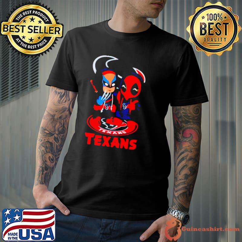 Houston Texans Marvel Wolverine and Deadpool True friends shirt